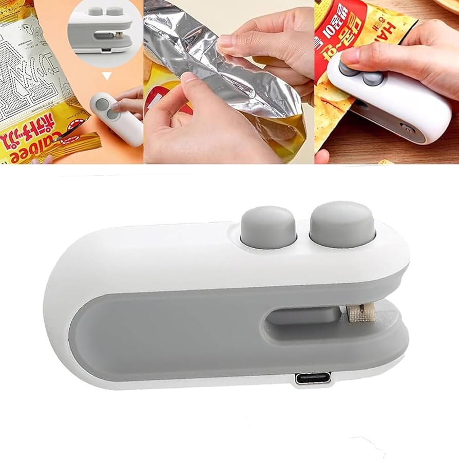 ๐ฅ Portable Mini Sealing Machine 2-in-1 โ USB Rechargeable + Cutter โจ
