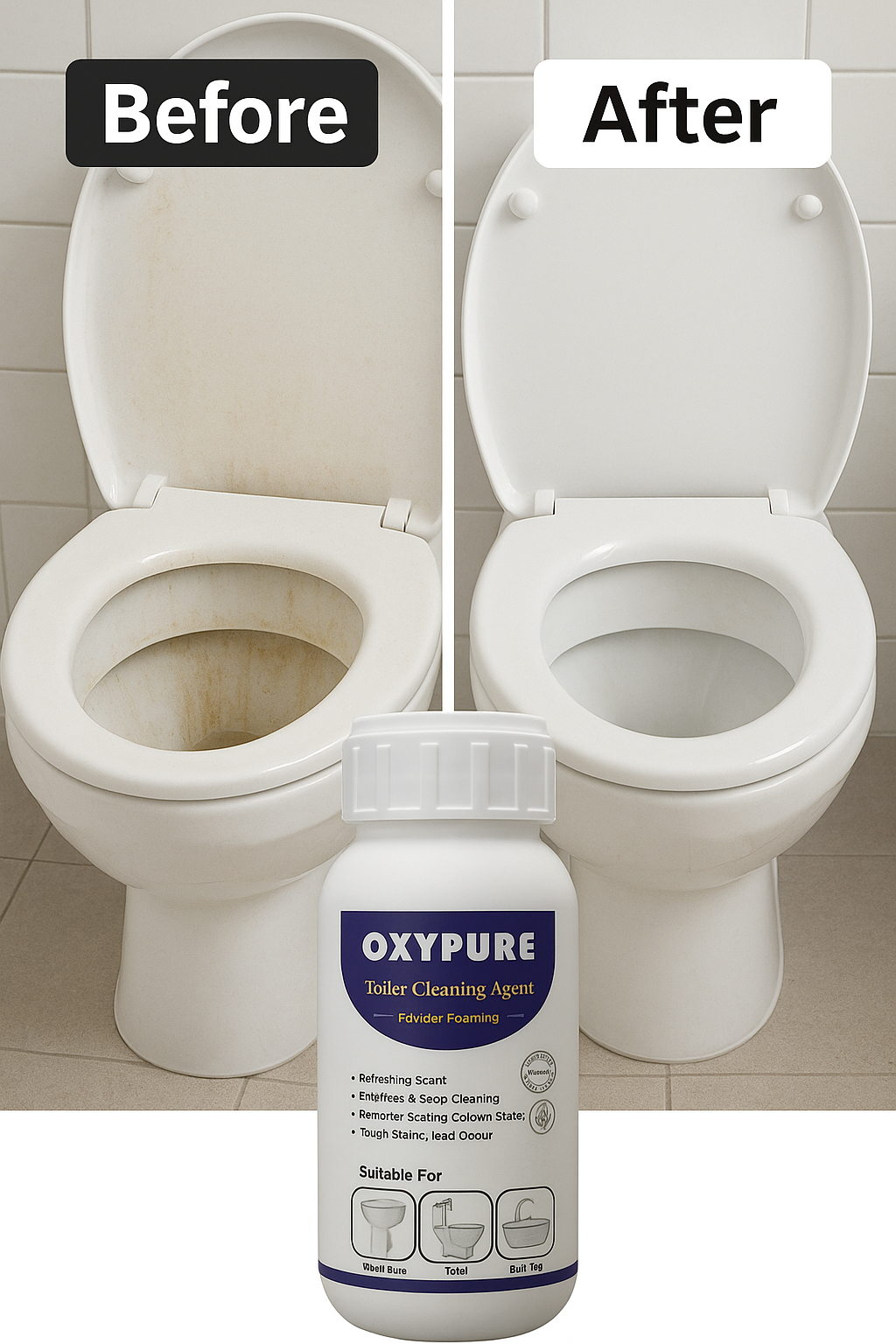 💥 Buy 1 Get 1 FREE 💥 OxyPure Toilet Cleaning Agent
