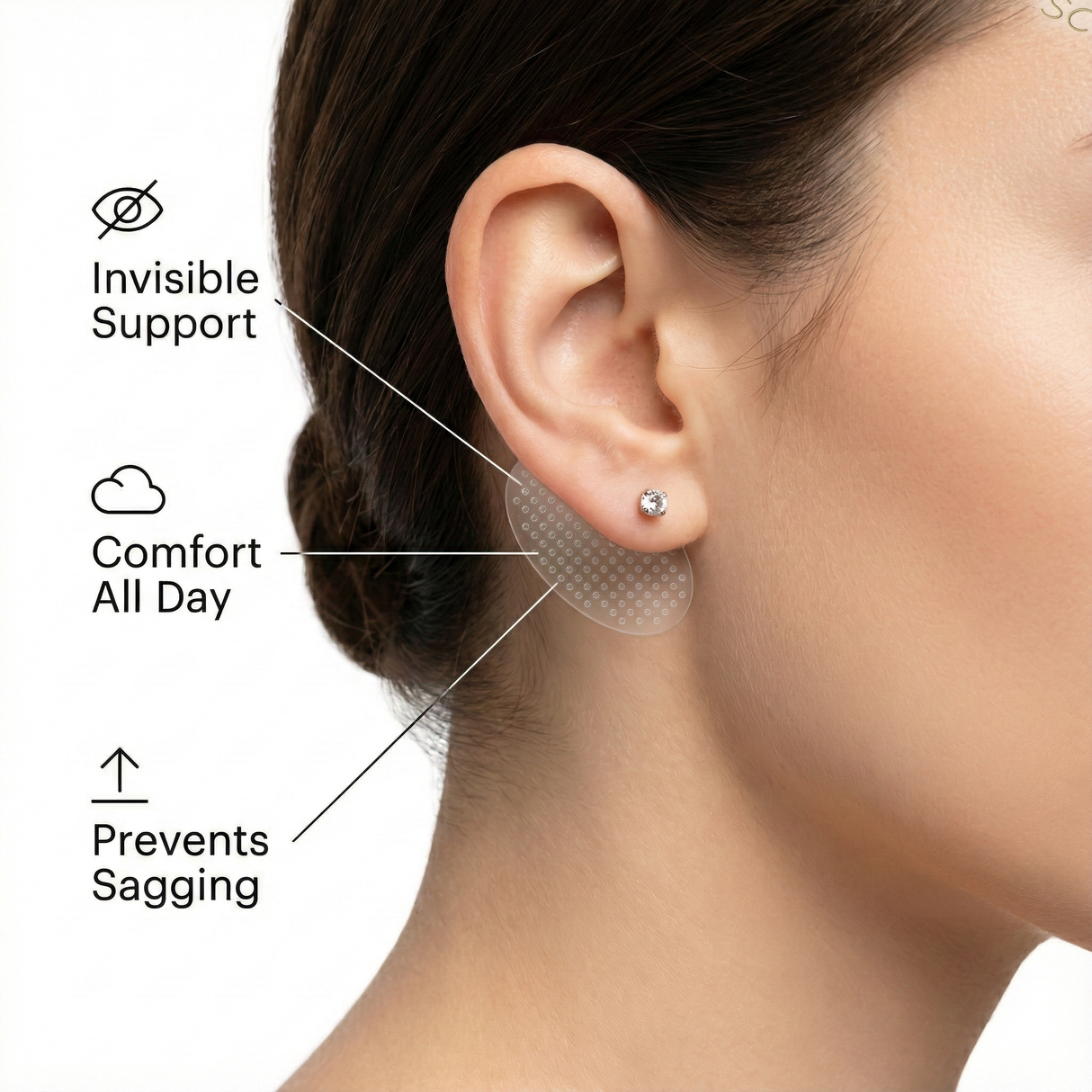 🌟 Invisible Earlobe Support patches (100 Pcs) – Perfect for Big Earrings 💃 | Last Few Packs Left 🚨