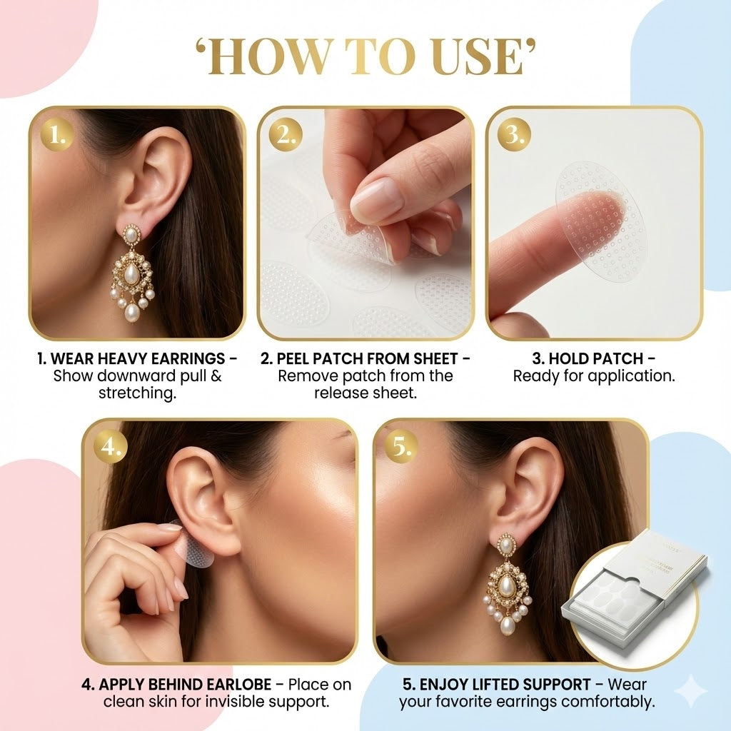 🌟 Invisible Earlobe Support patches (100 Pcs) – Perfect for Big Earrings 💃 | Last Few Packs Left 🚨