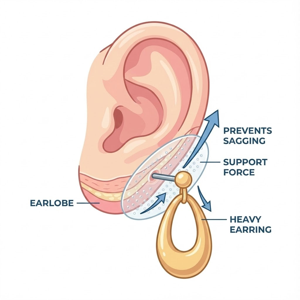 🌟 Invisible Earlobe Support patches (100 Pcs) – Perfect for Big Earrings 💃 | Last Few Packs Left 🚨