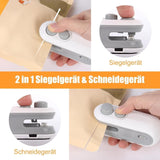🔥 Portable Mini Sealing Machine 2-in-1 – USB Rechargeable + Cutter ✨