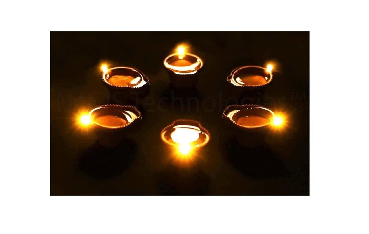 LED Light Water Sensor Diyas with Ambient Lights