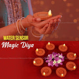 LED Light Water Sensor Diyas with Ambient Lights