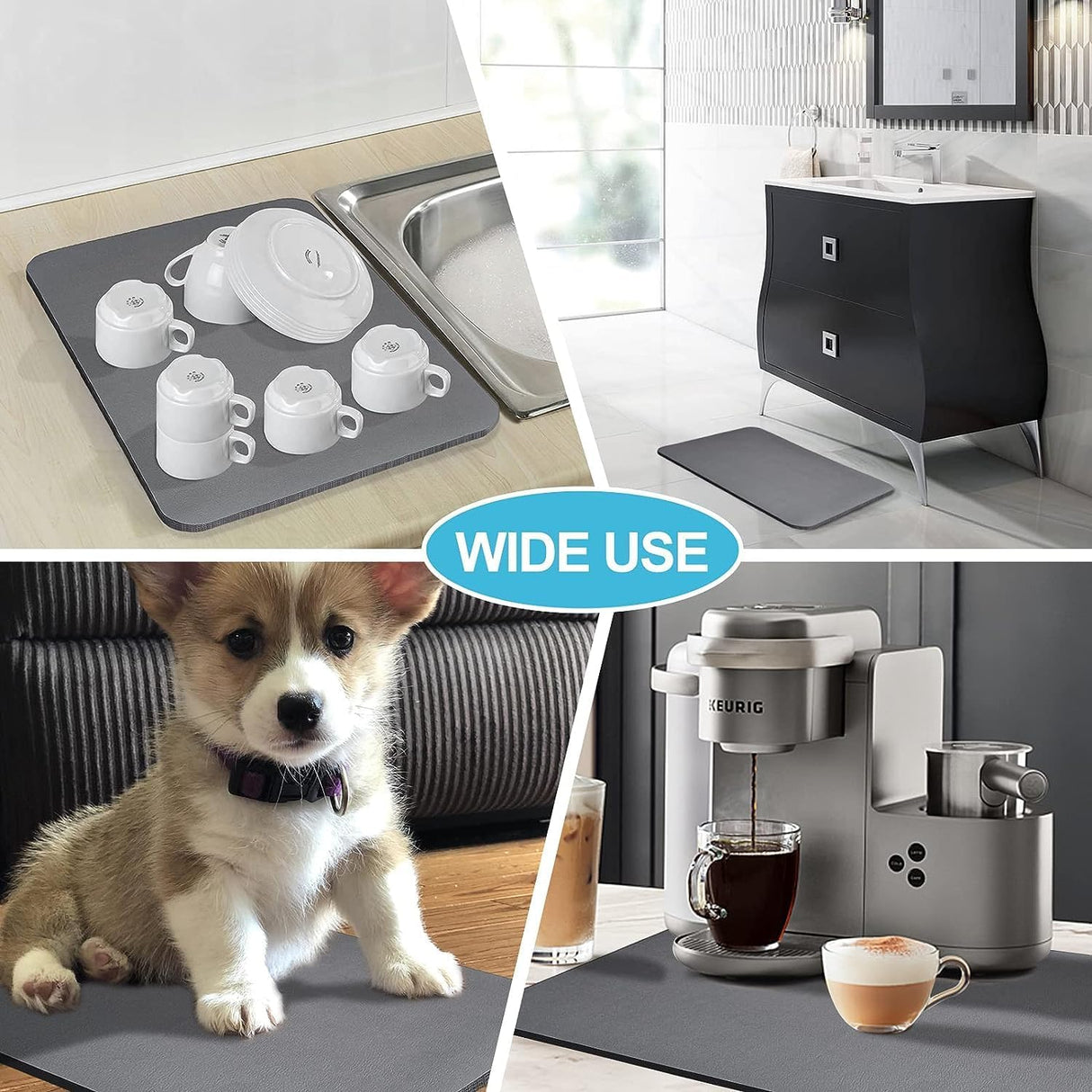 Lightweight Washable Quick-Drying Dish Drying Mat
