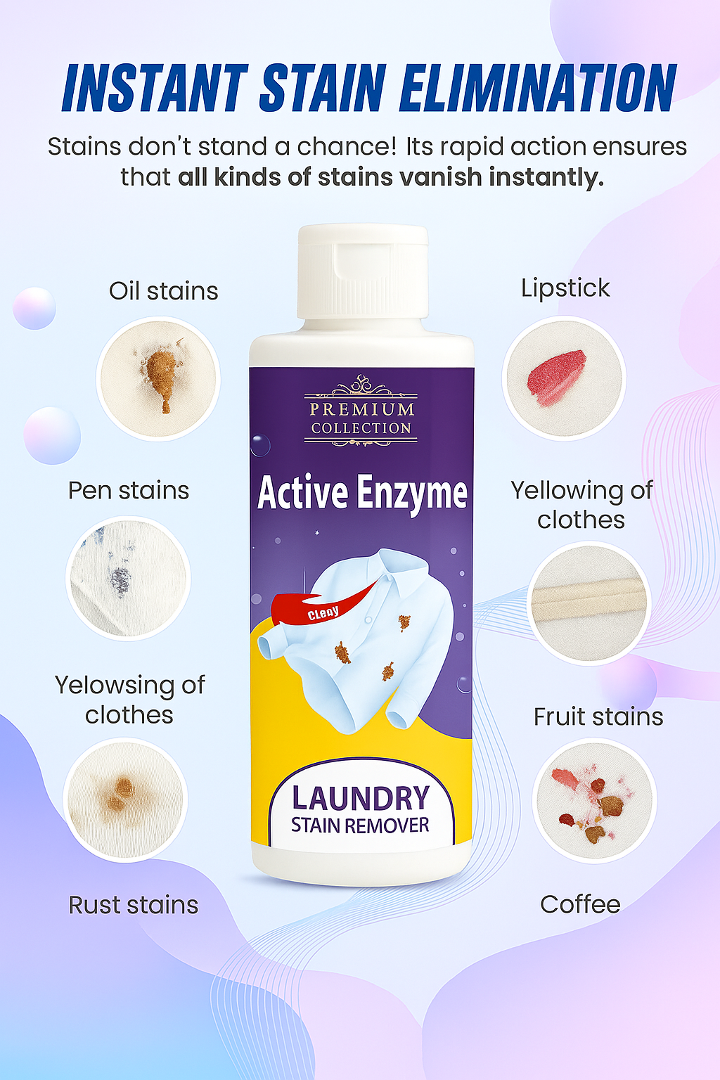 🔥 Buy 1 Get 1 Free Only Today 🔥 Active Enzyme Laundry Stain Remover