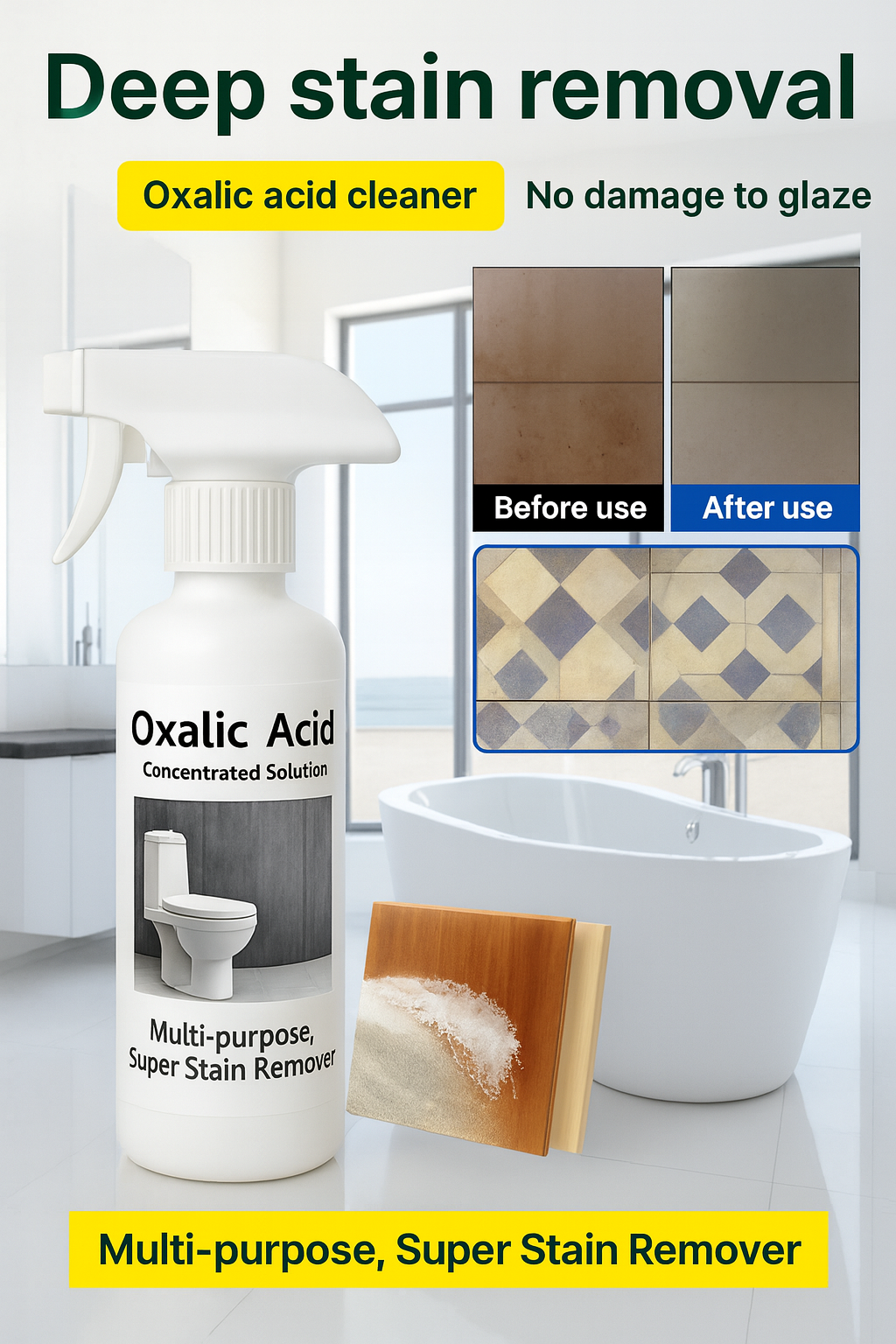 🔥 BUY 1 GET 1 FREE 🔥  Multi-Purpose Oxalic Acid Stain Removal Spray