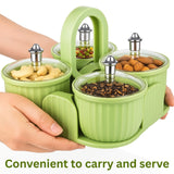 Multipurpose 4 pcs Storage Jar with Tray | 50% OFF
