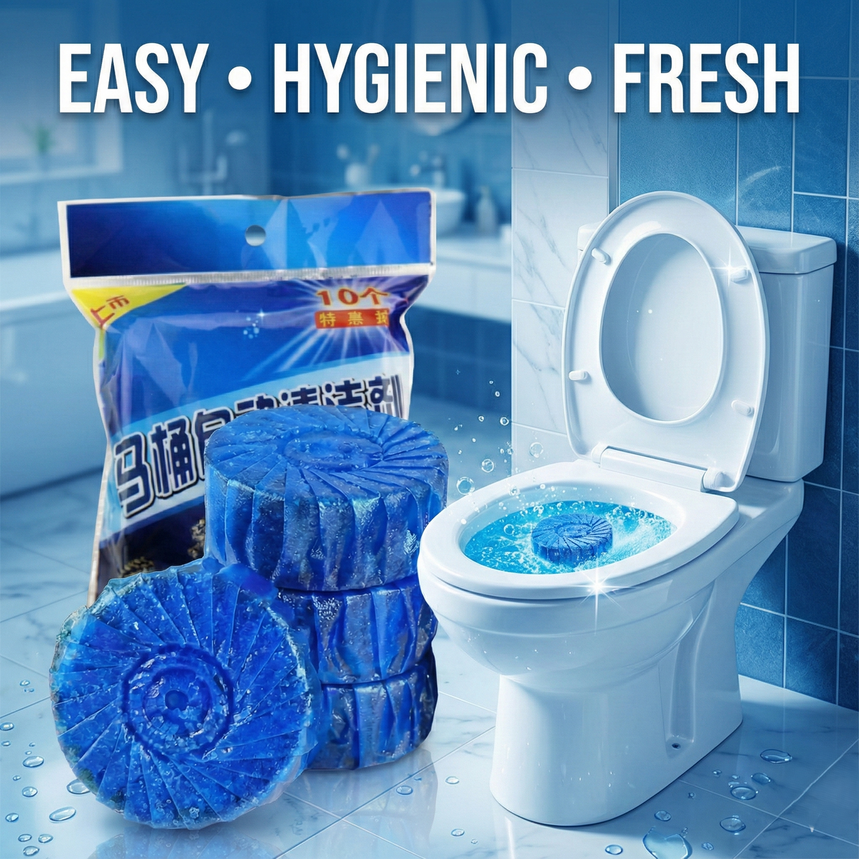 🚽 Toilet Cleaning Tablet (10 pcs) | Automatic Cleaner & Deodorizer 🔥 Limited Offer – Buy Now!