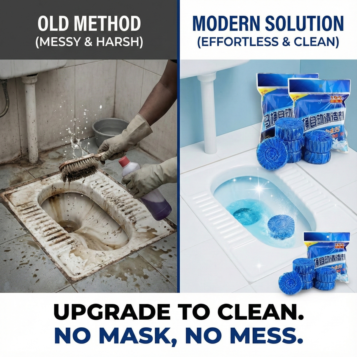 🚽 Toilet Cleaning Tablet (10 pcs) | Automatic Cleaner & Deodorizer 🔥 Limited Offer – Buy Now!