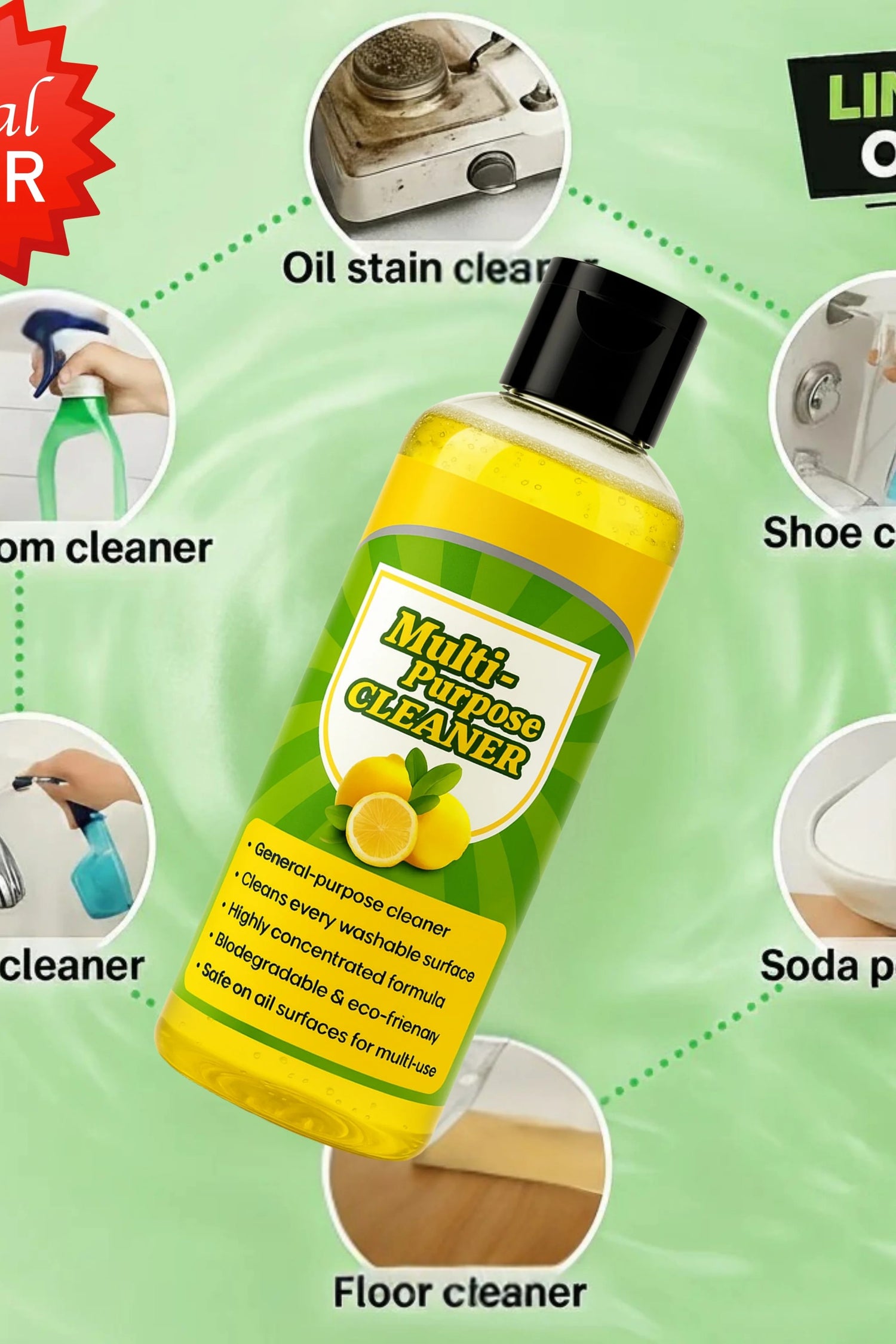 India's #1 Viral Multifunctional Cleaner — Pack of 4 (Buy 1 Get 3 FREE)