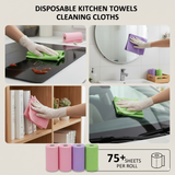 Disposable Kitchen Towels (75 Sheets) – Super Absorbent | 50% OFF